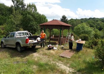 Κυνηγετικός Σύλλογος Ξάνθης: Εργασίες συντήρησης στο κιόσκι που βρίσκεται στην περιοχή του Λειβαδίτη