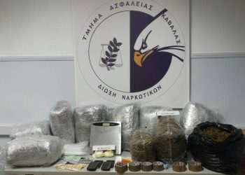 Περισσότερα από 45 κιλά ακατέργαστης κάνναβης και 207 γραμμάρια κοκαΐνης κατασχέθηκαν στην Καβάλα