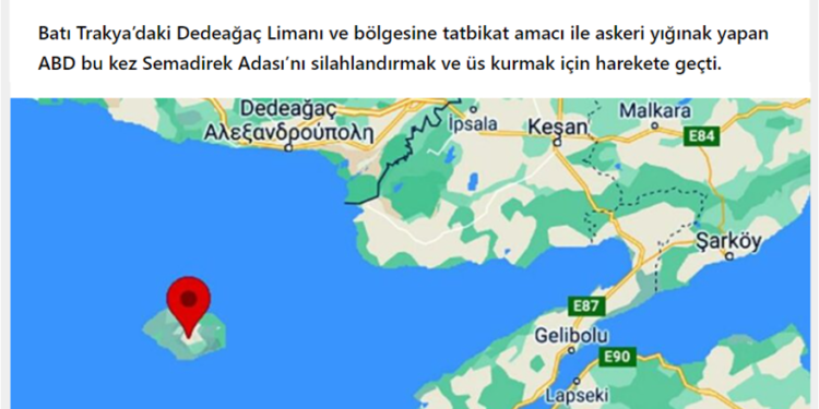 «Ανησυχίες» των Τούρκων:  «Οι ΗΠΑ θέλουν στρατιωτική βάση και στην Σαμοθράκη»