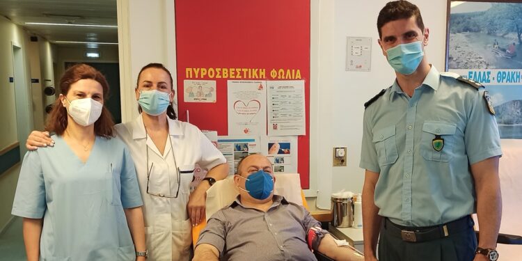 Με επιτυχία ολοκληρώθηκε η εθελοντική αιμοδοσία της Ένωσης Αξιωματικών ΕΛΑΣ Α.Μ.Θ.