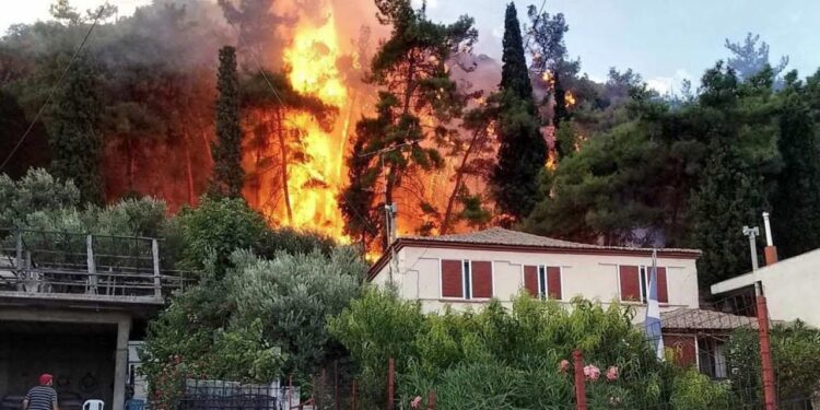 Οριοθετήθηκε η πυρκαγιά στη Ροδόπη, αργά το βράδυ της Παρασκευής