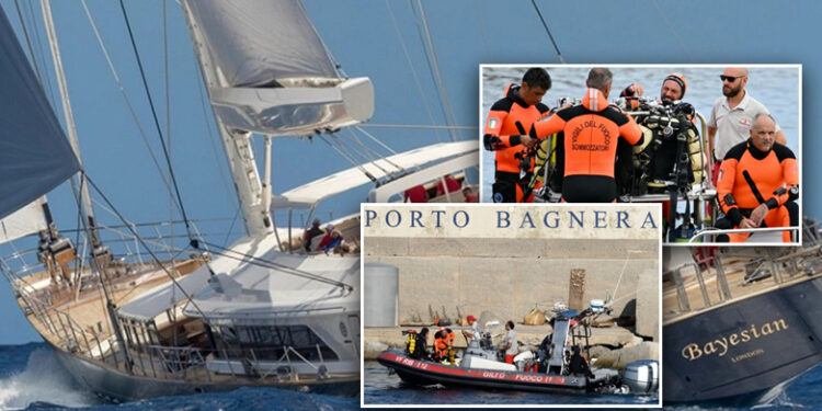 Εντοπίστηκαν 4 σοροί στο ναυάγιο του Bayesian στο Παλέρμο
