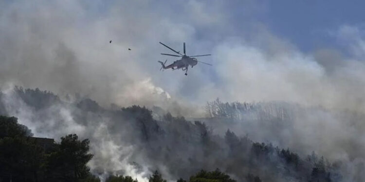 Επείγον! Φωτιά σε πεδίο βολής στις Σέρρες