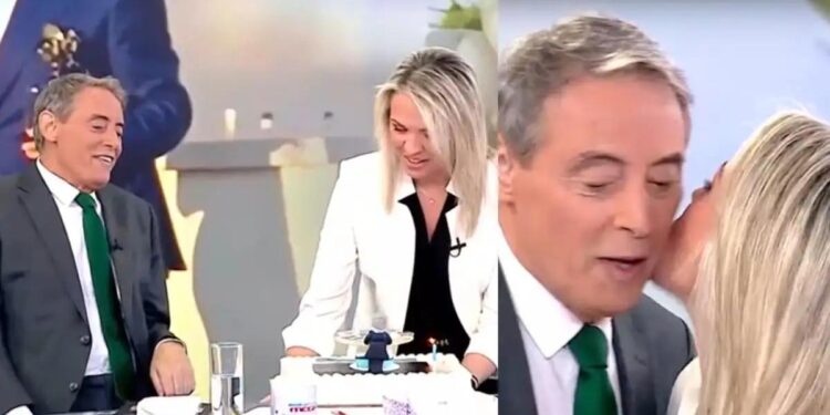 Ιορδάνης Χασαπόπουλος – Η σύζυγός του «εισέβαλε» στο πλατό για τα γενέθλιά του: «Κόπηκαν τα πόδια μου»