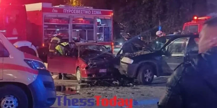 Τροχαίο δυστύχημα στη Θεσσαλονίκη: Ένας νεκρός και τέσσερις τραυματίες